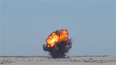 مسام يتلف 4573 قطعة من مخلفات الحرب في وادي دوفس بأبين