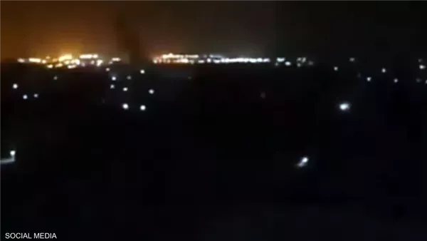 صوة متداولة عن قصف ميناء الحديدة 