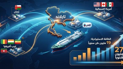 تايلاند توسّع مصادر الغاز المسال وتبحث الاستيراد من عُمان وأمريكا الشمالية