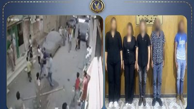 المتهمين بالتعدي  علي أحد العاملين داخل محل بسوهاج     