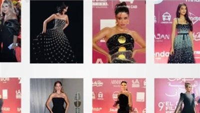 إطلالات النجمات باللون الأسود في مهرجان الجونة.. 8 نجمات يخطفن الأنظار