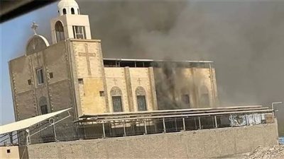 السيطرة علي حريق داخل كنيسة  العذراء دون إصابات بكرداسة